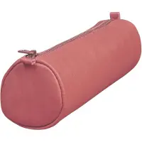 Clairefontaine 8x rundes Schlampermäppchen Leder, 21xØ6 cm Antikrosa 77021C