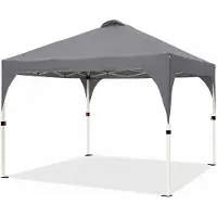 StarTech.com Faltpavillon 3 x 3 m - Garten-Partyzelt - 150D Oxfordstoff - Zentrales Verriegelungssystem - Höhe 270 cm - Grau