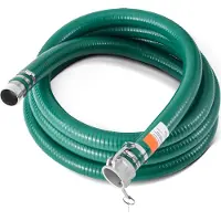 SucceBuy Saugschlauch - 2 Zoll x 20 Fuß, grün, hochwertig, mit Camlocks und Aluminiumanschlüssen, passt auf verschiedene Pumpen, für mehrere Zwecke