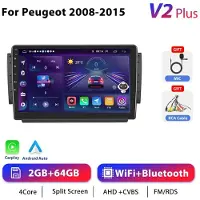 StarTech.com Peugeot 2008/208 2012-2018 - Android 13 2-DIN Autoradio - 25,4 cm Touchscreen - CarPlay - 2+64 GB Speicher - Bluetooth/WLAN - Lenkradfernbedienung