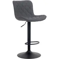 CLP Barhocker Emma höhenverstellbar und 360 drehbar | schwarz Farbe schwarz Material Stoff