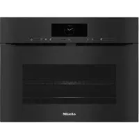 Miele H 7840 BMX Griffloser Kompakt-Backofen mit Mikrowelle 11106020, Obsidianschwarz