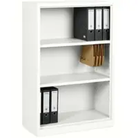 Ceha Büro- und Stahlaktenregal 80 cm Breite mit 3 Ordnerhöhen in RAL9003 (signalweiß)