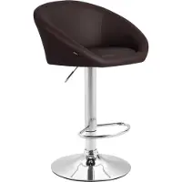 CLP Barhocker Miami V2 Kunstleder höhenverstellbar und 360 Grad drehbar | Farbe braun
