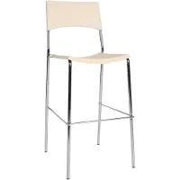 CLP Barhocker Genua mit Kunststoffsitz und Metallgestell creme