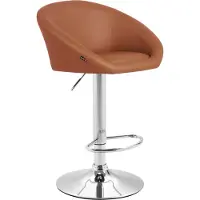 CLP Barhocker Miami V2 Kunstleder höhenverstellbar und 360 Grad drehbar hellbraun