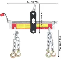 StarTech.com 2er Set Motorheber Balancer - Motorlastverteiler 4-Säulen - 900 kg Tragkraft - Verstellbarer Griff - Kohlenstoffstahl - Rot/Silber