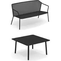 Emu Darwin Gartenlounge-Set 2-teilig schwarz