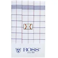 Ross 3er Pack Zwirn Halbleinen Geschirrtücher Karo 60x80 cm | blau-rot - rot