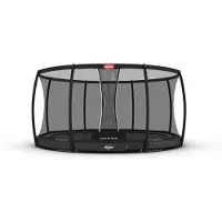 Berg Bodentrampolin Champion InGround 430 + Sicherheitsnetz Deluxe Grau