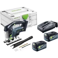 Festool PSBC 420-Basic Akku Pendelstichsäge 18 V 120 mm Brushless + 2x Akku 5,0 Ah + Ladegerät + Systainer