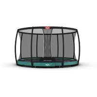 Berg Bodentrampolin Champion InGround 380 + Sicherheitsnetz Deluxe Grau