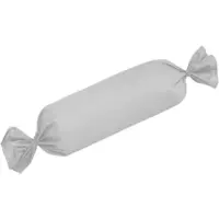 TRAUMSCHLAF Uni Mako-Satin Kissenbezüge Doppelpack 2x Nackenrollenbezug 15x40 cm | silber - grau