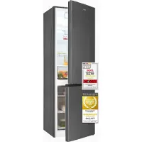 Exquisit Kühl-Gefrierkombination 400 l No Frost | Freistehend | Energieklasse D | 37 dB | 186 cm | KGC5400-130-NF-040D inoxlook-az | Inoxlook