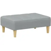Décoshop26 - Fußhocker/Betthocker 77 x 55 x 31 cm grauer Stoff DEC030261