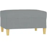 Décoshop26 - Fußhocker/Betthocker 70 x 55 x 41 cm grauer Stoff DEC030251