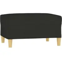 Décoshop26 - Fußhocker 70 x 55 x 41 cm in schwarzem Stoff DEC030508