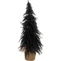 House of Seasons Künstlicher Weihnachtsbaum in Jutesack - H60 x Ø32 cm - Schwarz