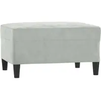 Décoshop26 - Fußhocker/Hocker 70 x 55 x 41 cm in grauem Samt DEC030259