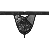 WOH String "String Pure Seduction String 1er Pack", Herren, Gr. M, schwarz, Obermaterial: 65% Polyamid PA. 27% Polyethylen PE. 8% Elasthan EL., Unterhosen String