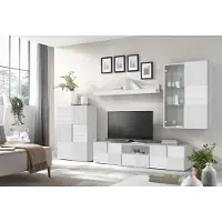 Meublorama MI-DAMA-704486*3C/94KG, 7 Regale, 5 Tür(en), Braun, Mitteldichte Faserplatte (MDF), 1 Schublade(n), 420 mm