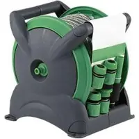 Greemotion Schlauchaufroller 15m Gartenschlauch 1/2" Set Schlauchtrommel Bewässerung Düsen