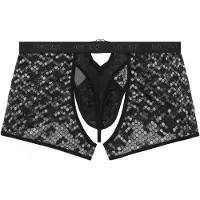 WOH String "String Pure Seduction Boxer String 1er Pack", Herren, Gr. XL, schwarz, Obermaterial: 65% Polyamid PA. 27% Polyethylen PE. 8% Elasthan EL., Unterhosen String
