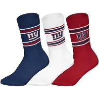 NFL Kurzsocken "Socken 6Pack Crew Socks 6er Pack", Damen, Gr. 43-46, N-Gr, bunt (new york giants, weiß), Obermaterial: 58% Baumwolle CO. 39% Polyester PES. 3% Elasthan EL., Socken Kurzsocken