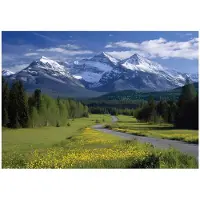 WALLARENA Fototapete Berge in Grün | Gr.: 250 x 175 cm