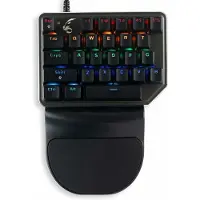MediaRange MRGS100, Kabelgebunden, USB, Mechanischer Switch, QWERTZ, RGB-LED, Schwarz, Silber