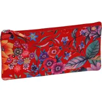 Clairefontaine 4x Céleste Flaches Schlampermäppchen Leder 22x11cm rot 410104C