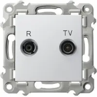 Ospel RTV-Wandsteckdose SZAFIR Weiß