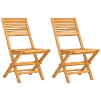 Syfax Gartenstühle 2 Stk. Klappbar 47x62x90 cm Massivholz Teak