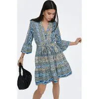 ONLY Tunikakleid "ONLSINA LIFE 3/4 SHORT DRESS NOOS WVN" mit Volant