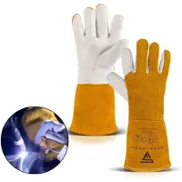 Stahlwerk Schweisserhandschuhe Arbeitshandschuhe Echtleder hitzebeständig