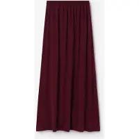 Sissy-Boy Jersey-Rock In Maxi-Länge - Dunkelrot | Größe: XS