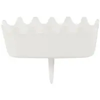 Papstar Halter für Zahlenkerzen, weiß, 3,8x4,9 cm, stabil und dekorativ | Blister (1 Stück)