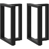 vidaXL Esstischbeine T-Form 2 Stk. Schwarz 60x35x(72-73) cm Stahl