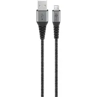 Goobay 49283, 2 m, Micro-USB B, USB A, USB 2.0, Schwarz, Grau