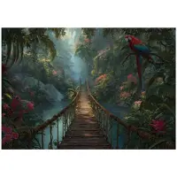 WALLARENA Fototapete Wald in Grün | Gr.: 350 x 250 cm