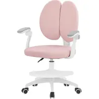 ML-Design Kinderschreibtischstuhl ergonomisch, 95-107 cm, Rosa, 360° Drehbarer Schreibtischstuhl Kinder, Höhenverstellbarer Jungendstuhl Kinderstuhl