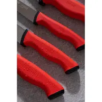 Pirge Duo Metzgermesser 16,5 cm Rot Schlachtermesser - Fleischermesser - Stechmesser - Exzellenter Schärfe Metzgermesser