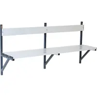 Sypro Wandbank, Alu, 2000 mm breit, anthrazit (RAL 7016)