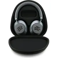 Karl Lagerfeld - Wireless Headphones Grained Initials kabellose Over-Ear-Kopfhörer mit ANC, Bluetooth und USB-C – grau