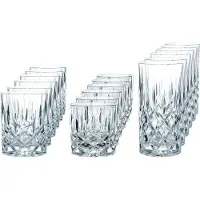Nachtmann Gläser-Set "Bargläser Noblesse 18er Set transparent" Erhöhte Bruchfestigkeit, spülmaschinenfest, brillant und klar