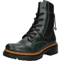 Rieker Damen Schnürstiefeletten/ Winterstiefeletten Grün Synthetik Größe: 37