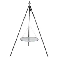 FarmCook E00394 Grill mit dem Rost aus Edelstahl auf dem Dreibein OSKAR ; Edelstahlrost (Durchmesser): 50cm ; Höhe: 210cm