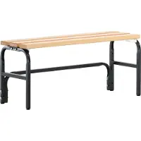 Sypro Umkleidebank, Stahlrohr/Holz, einfach, 1015 mm breit, anthrazit