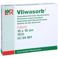 Vliwasorb Superabsorb.saugkomp.steril 10x10 cm 10 ST