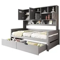 OKWISH Sideboard,AufbewahrungsschrankBeistellschrankBuffetschrank mit drei Türen aus MassivholzfurnierKommodemit Laminate & Stauraum,Braun